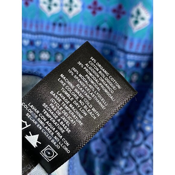 Kuhl Maxi Skirt size XS Blue Geometric Boho Festival Pull on Jersey Hippie - Picture 9 of 14